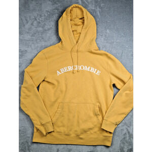 Abercrombie & Fitch Yellow Hoodie‎ Sweatshirt Mens M Soft A&F Fleece